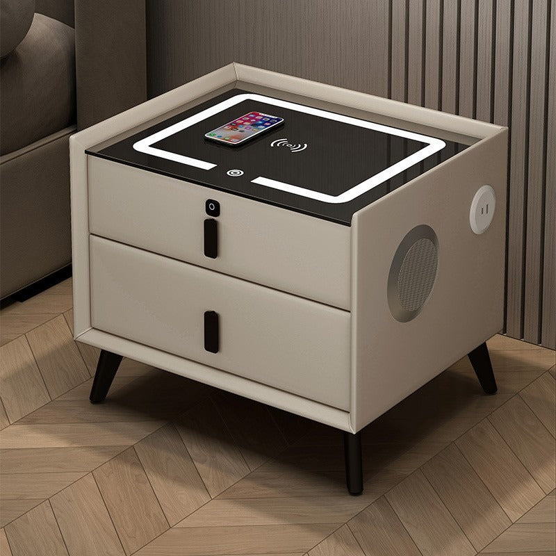 Smart Solid Wood Wireless Charging Bedside Table